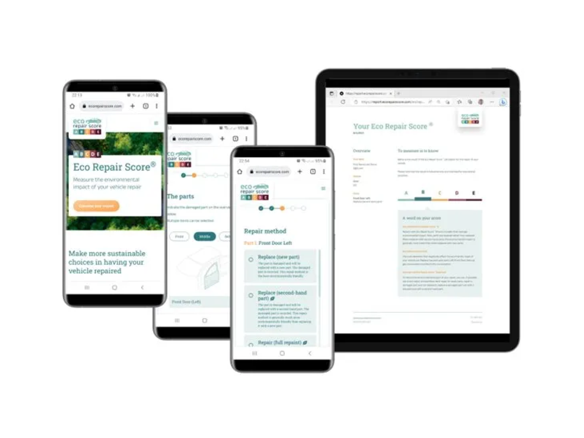 ecorepairscore widget on a variety of devices